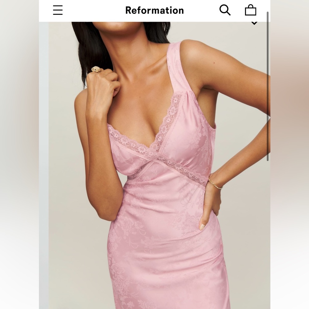 NWT Reformation Provence Dress- Pink Medium